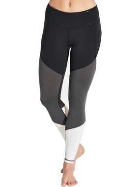 CALIA Carrie Underwood Tricolor Colorblock High-Waist Leggings Black Gray White